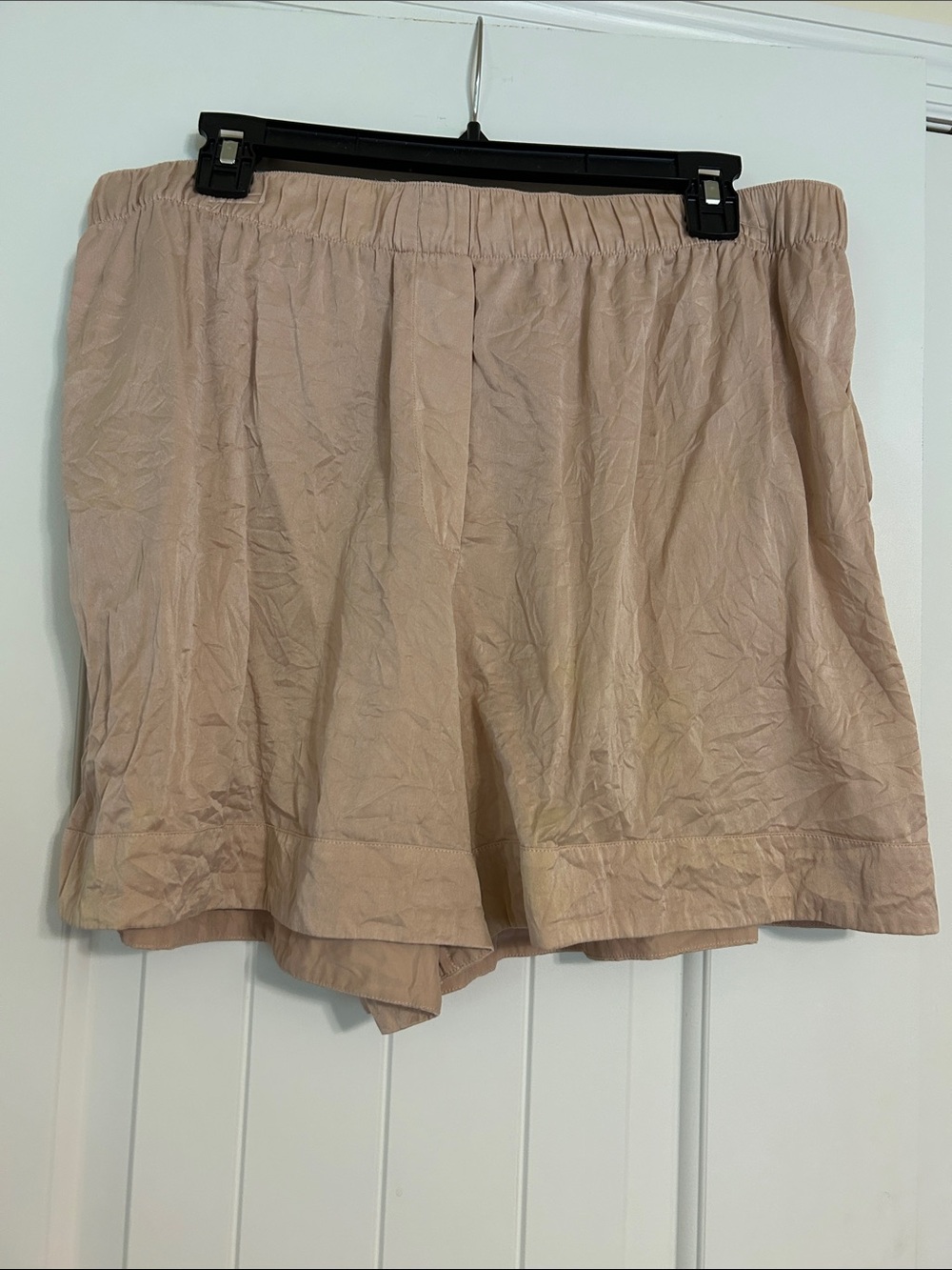 lunya Silk Relaxed Pajama Shorts in Blush